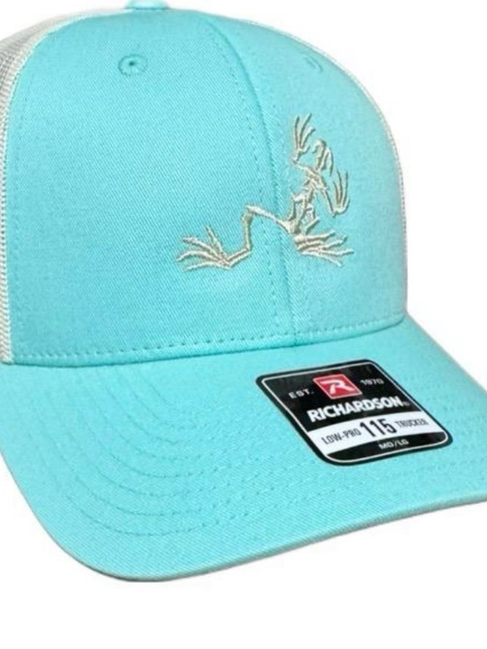 Skelefrog Adjustable Baseball Hat with Mesh Back and Embroidered Frog Logo